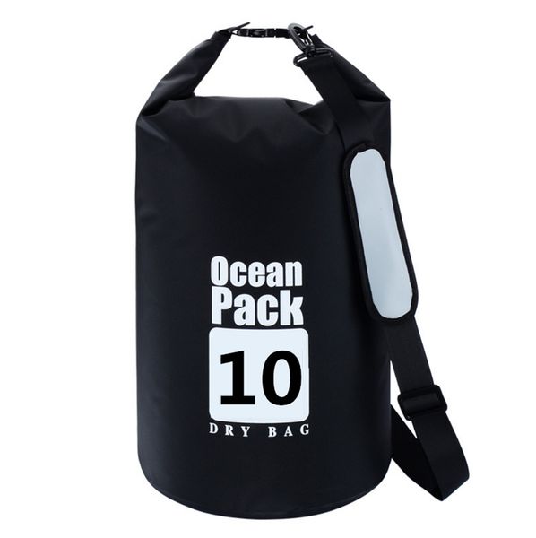

10l black motorcycle bag outdoor waterproof hiking driving travel pvc dry sack bag