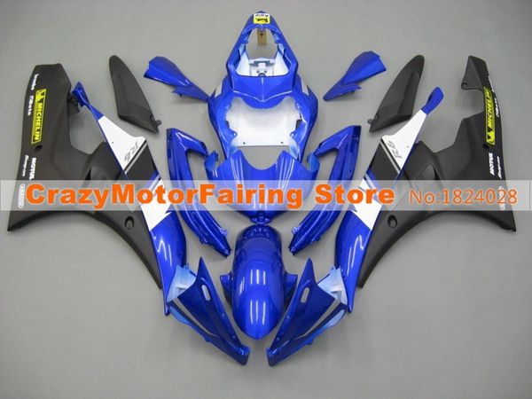 

новый стиль abs молдинг мотоцикл пластиковые обтекатели комплекты, пригодный для yamaha yzf-r6-600 2006 2007 06 07 обтекателя комплект допол