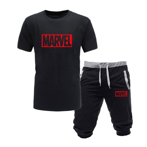 

mens cotton t shirts+shorts men sets brand clothing two pieces tracksuit fashion casual tshirts workout fitness sets s-xxl, Gray