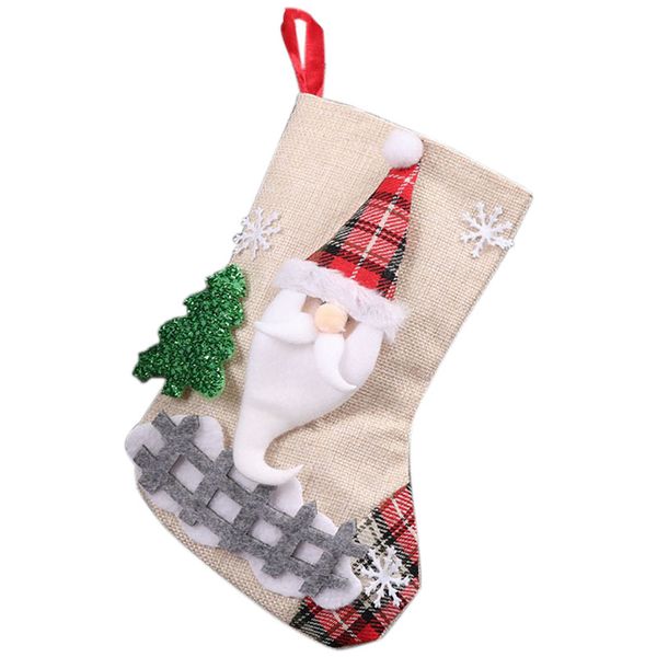 

10 pcs / lot christmas xmas socks stockings decorations christmas candy sock gift bags for tree, Pink;blue