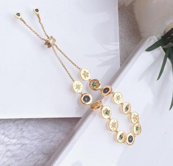 

lady summer element bracelet designer 18k gold plated delicate charm bracelets fashion of shipping, Golden;silver