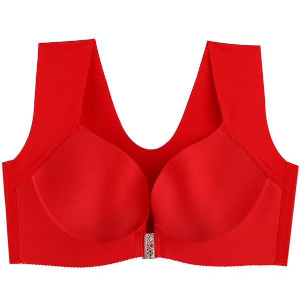 

big size bra women underwear custom anti sagging 52e plus size bras, Red;black