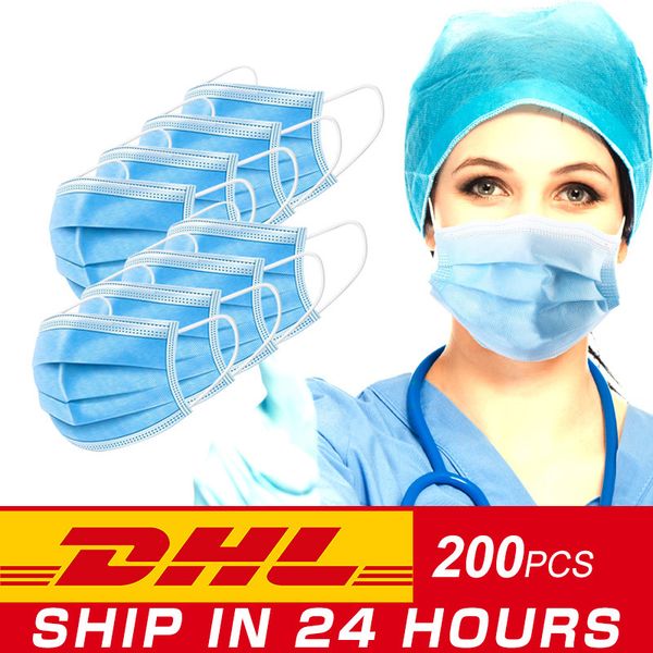 

by dhl 200pcs kn95 anti-dust virus fast shipping face mouth masks non woven disposable mask