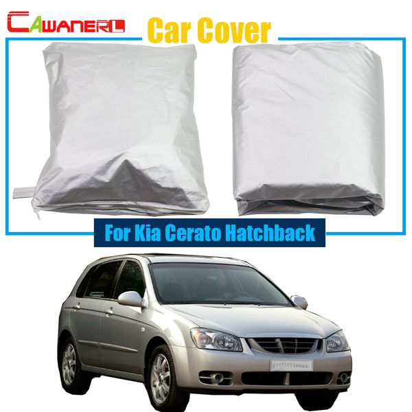 

cawanerl car cover sun shade snow resistant protection uv anti cover dustproof for kia cerato hatchback