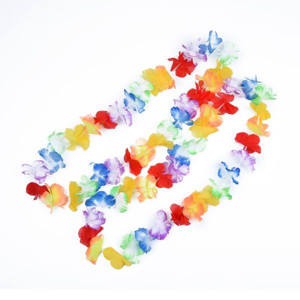 

10xhawaiian flower leis necklace fancy dress party hawaii beach decor colorful