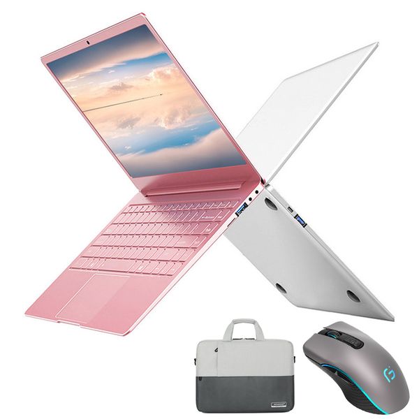 

14-inch silver rose gold lapfull metal body backlit keyboard 8gb ram 256gb 512gb ssd intel j3455 hd 1920 * 1080 windows 10 laptop