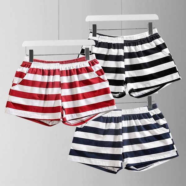 

arlo мужское нижнее белье хлопчатобумажное полосатое нижнее белье пляжные брюки повседневные свободные шорты молодежные домашние пляжные брю, Black;white