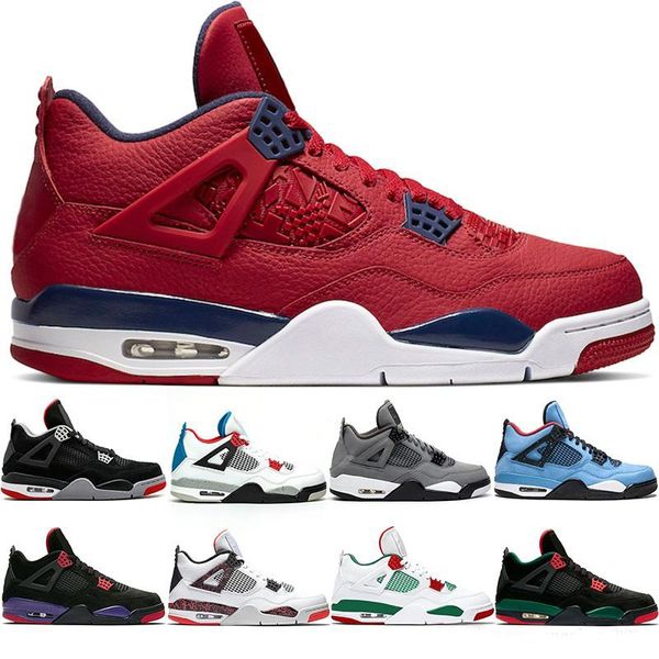 

air jordan retro 4 2019 wholesale chaussures 4s black men basketball shoes mens trainers sports sneakers size 40-47