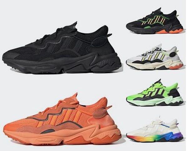 

2020 pride 3m reflective xeno ozweego women mens running shoes neon green solar yellow halloween tones triple s black trainers sneakers