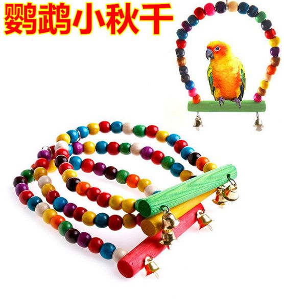 

parrot toys bird articles cage accessories colour swing will middle and small size parrot special-purpose
