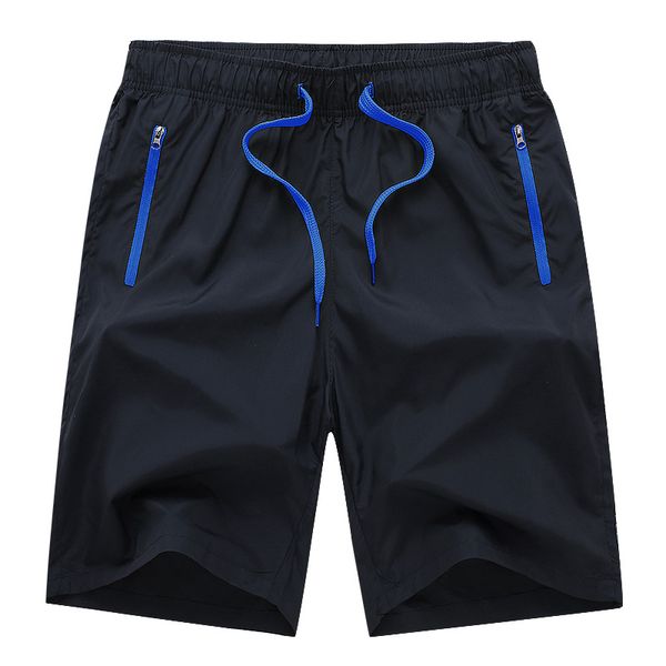 

quick dry polyester shorts men casual summer men's shorts with pocket beach breathable male plus size 4xl, White;black