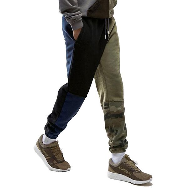 

2019 spring mens designer pants fashion colors patched sports casual harem pants, Black