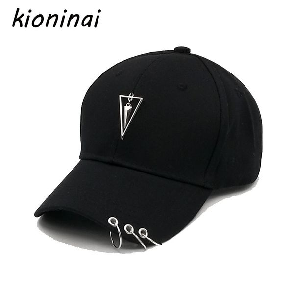 

kioninai 2017 korean baseball cap men snapback caps with ring hip hop hat for men gorras hombre bone masculino casquette homme, Black;white