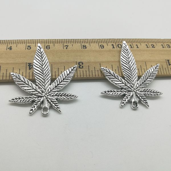

wholesale 50pcs maple leaf antique silver charms pendants jewelry diy for necklace bracelet earrings retro style 39*33mm, Bronze;silver