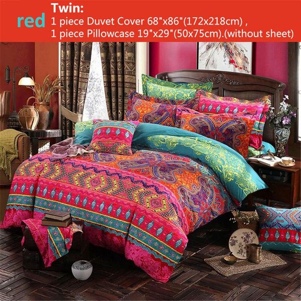 

bohemian ethnic style bedding set twin full  king 4 size duvet cover pillowcase set bedclothes bedding sets