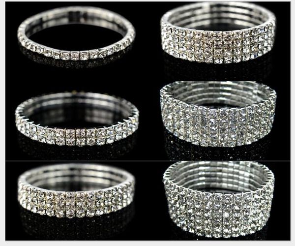 

Новый кристалл Rhinestone свадебный свадьба стрейч браслет Bling ювелирные изделия