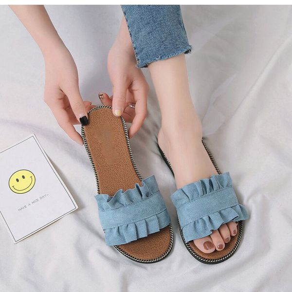 

women sandals flips flops summer style shoes flat with sandals fashion female slides plus big size35-40 sandalias mujer 2019, Black