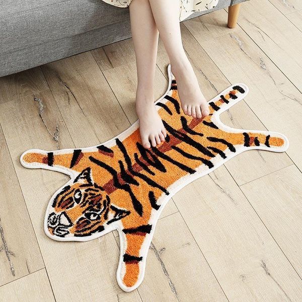 

tiger bath mat non-slip animals carpet for home living room door mat large water absorption bathroom rugs floor mat home decor y200407