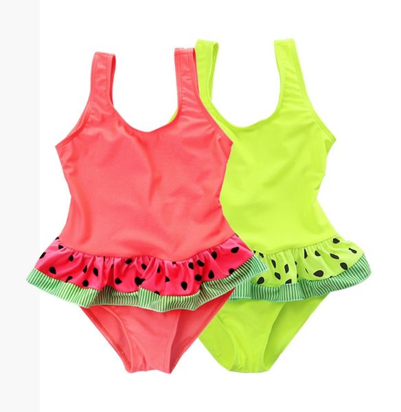 Baby Mädchen Badeanzüge Einfarbig Mädchen Kleid Bademode Einteilige Kinder Schwimmen Kleidung Bikini Sommer Schwimmen Kostüme 2 Farben DHW2756