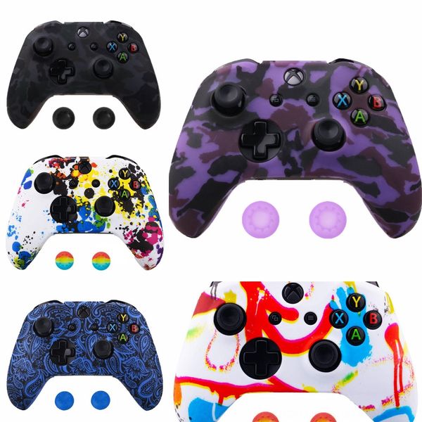 

tcuev slim xone soft silicone xbox камуфляж резиновая кожа чехол чехол для гибкого one for controller grip coverdhl