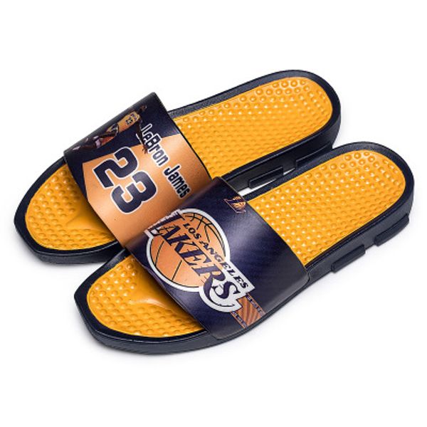 

2019 new slippers brand designer men summer rubber sandals beach slide fashion scuffs slippers indoor shoes, Black
