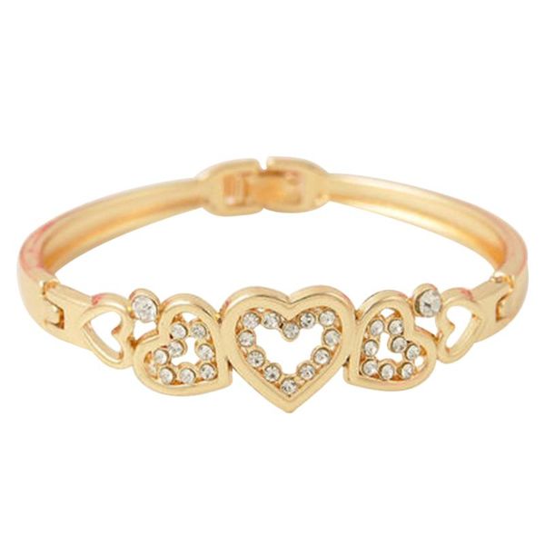 

women hand jewelry love heart shape bracelet girls hand chain bangle, White