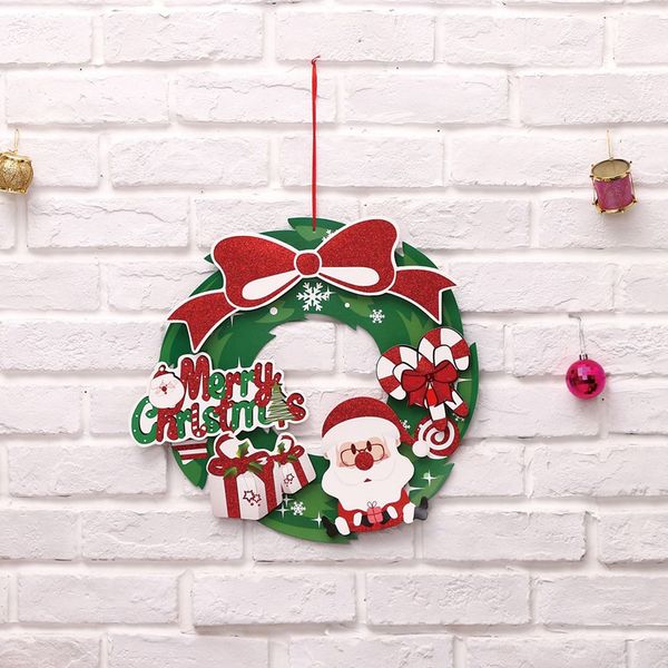 

creative christmas wreath garland window decoration shop door hanging ornament for home decoration party decoration