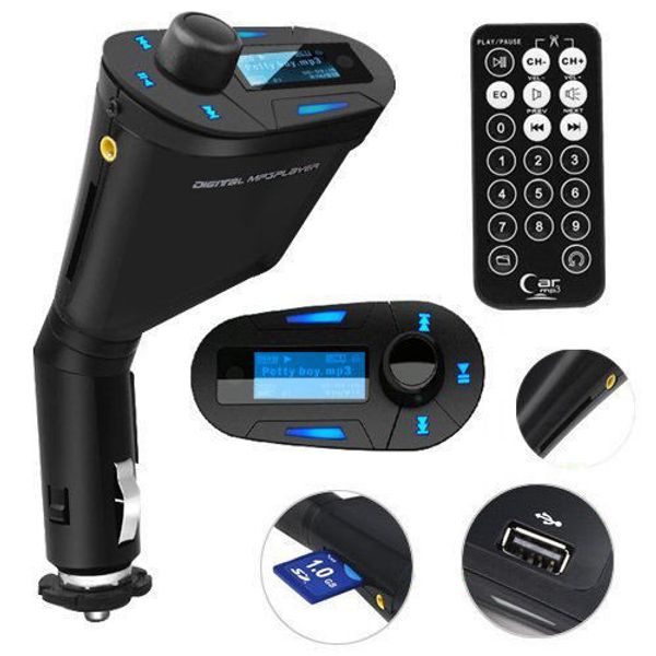 

car mp3 player+usb sd mmc digital remote control+music+charger wireless mp3 kit fm transmitter radio receiver car stereo