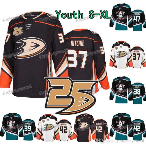 

Youth 25th Anniversary 37 Nick Ritchie Anaheim Ducks Jersey 38 Derek Grant 42 Josh Manson 43 Steve Oleksy 47 Hampus Lindholm Isac Lundestrom