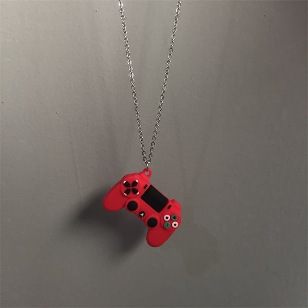 

cool new retro hip-hop game machine handle necklace female personality soft game console pendant men sweater chain jewelry, Silver