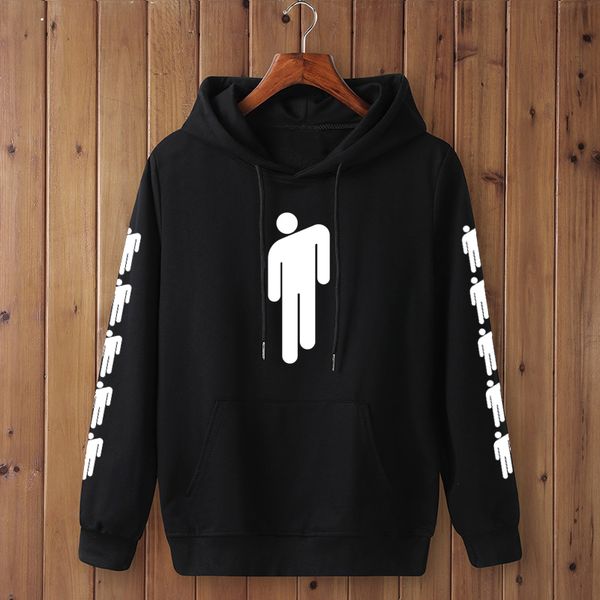 

2020 spring billie eilish hoodie print hooded women men sweatshirt clothes harajuku casual hoodies kpop sweatshirts, Black