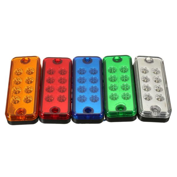 

12v 8 led side marker light lamp truck trailer lorry caravan waterproof