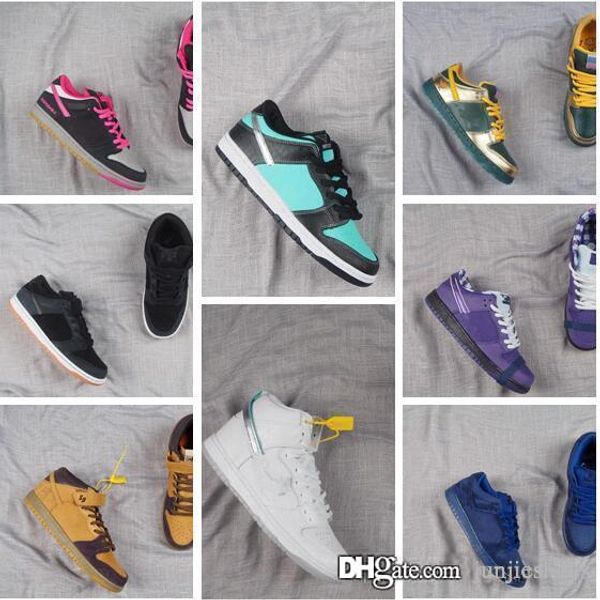 

Dunk High Premium SB Running Casual Shoes Black Iridescent Tri Color Obsidian Bred White Widow For Men Women Athletic Sport Sneakers 36-45