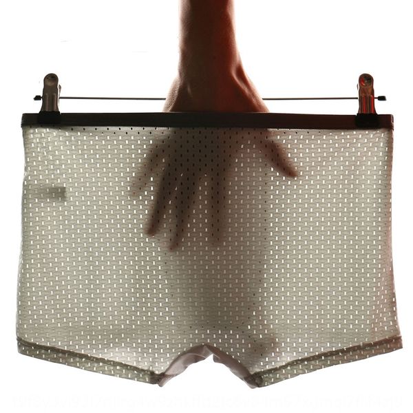 

b7sm3 personalized men's underwear men's boxer pants ice silk underwear and shorts light breathable mesh quick-drying four-corner, Black;white
