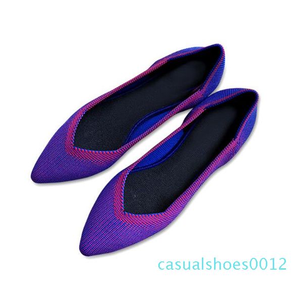 

new female pointy ballet slip-on loafers soft sole 3d wool knitted pregnant moccasins women boat shoes casual espadrilles flats c12, Black