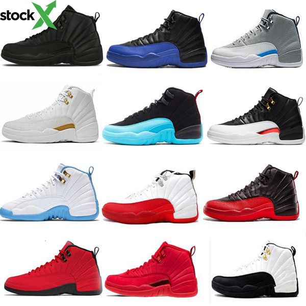 

mens 12 12s basketball shoes game royal winterize wntr gym red michigan bordeaux flu game taxi dark grey sports sneaker trainers size 7-13