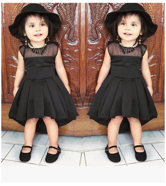 

baby girls dress classic princess asymmetrical lace ins sell dress black color summer fashion kids toddler party dress z01, Red;yellow