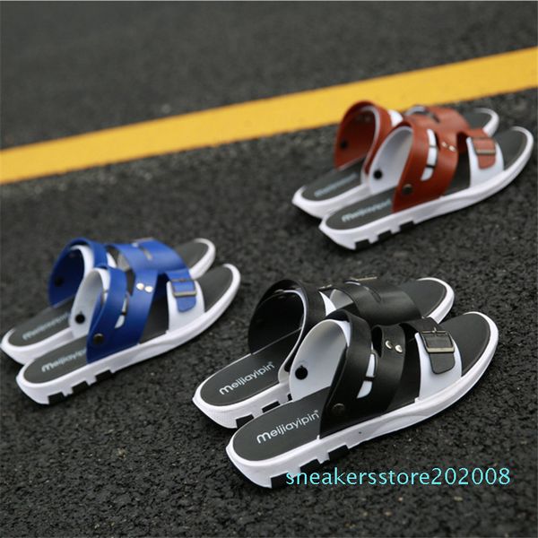 

slippers men fashion flip flops beach sandals non-slip male slippers indoor outdoor slipper pantuflas s08, Black