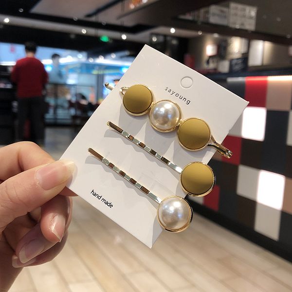 

трехсекционная комбинация шпилька для волос, женский жемчужный зажим для волос, головной убор, задняя голова девушки, украшение для волос, к, Slivery;white