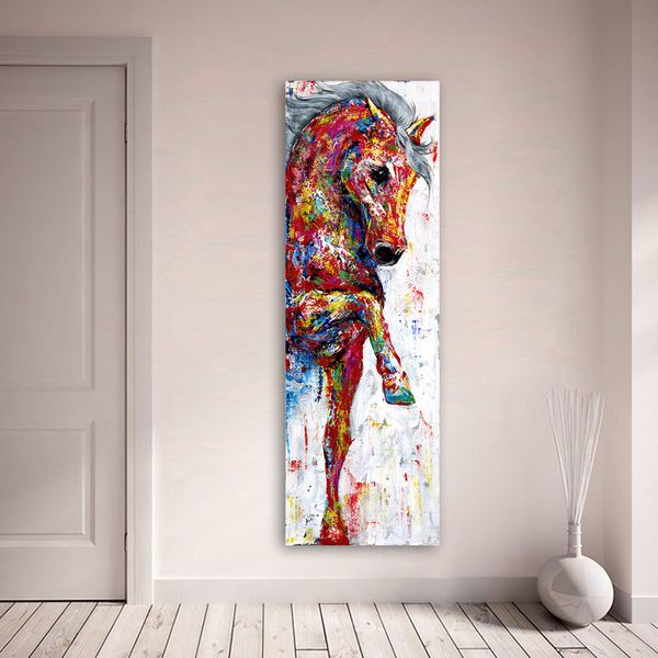 

horse picture wall art canvas painting poster prints animal painting home decor no frame home decor