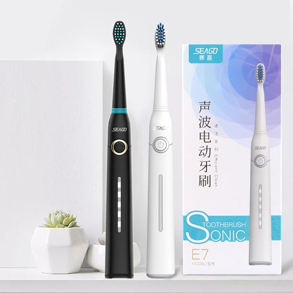 

electric toothbrush ultra sonic vibration teeth whitening soft dupont displaying brisltes 5 modes smart timer dental care