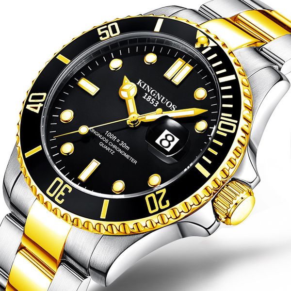 

foreign trade luxury men's watches automatic fashion casual men's watch with watches box brand men's watches, Slivery;brown