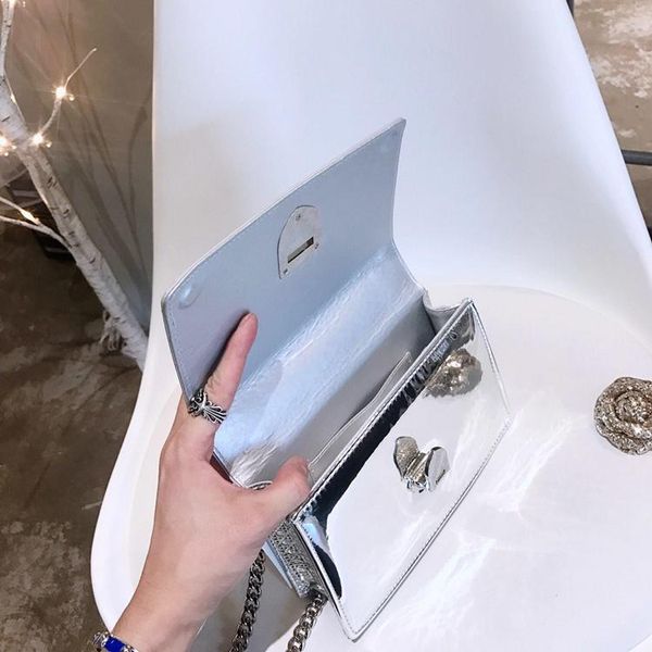 

designer-handbag luxury handbags ladies chain shoulder bag patent leather diamond luxury evening bags cross body bag