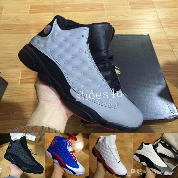 

boxwith box][with new 13 basketball shoes mens sneakers brand name men 13s black blue white sports shoes us 8-13