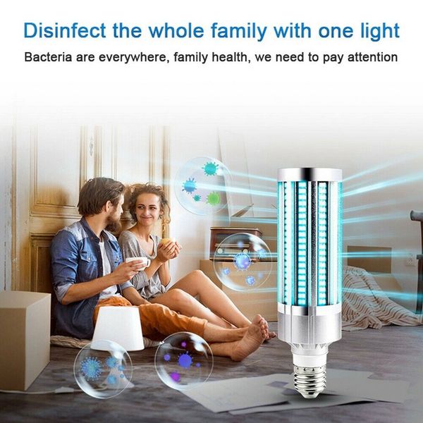 

60w led uv lamp corn lamp aluminum alloy embedded bulb lamp cleaning eliminator device tool with remote control 110v