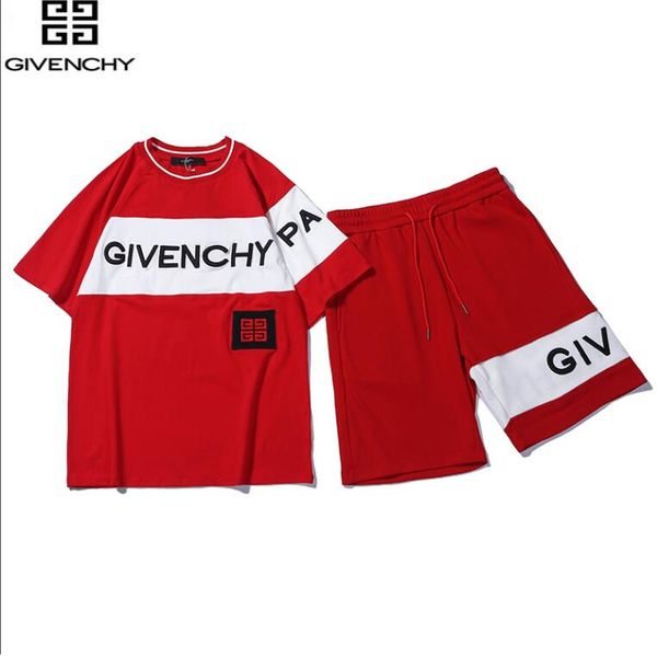 

summer mens womens fashion tracksuit letters embroidery sportswear for men short sleeves pullover casual jogger pants suits o-neck sportsuit, Gray