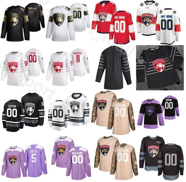 

custom name florida panthers ice hockey 68 mike hoffman jerseys men golden edition 3 keith yandle 10 brett connolly 21 vincent trocheck, Black;red