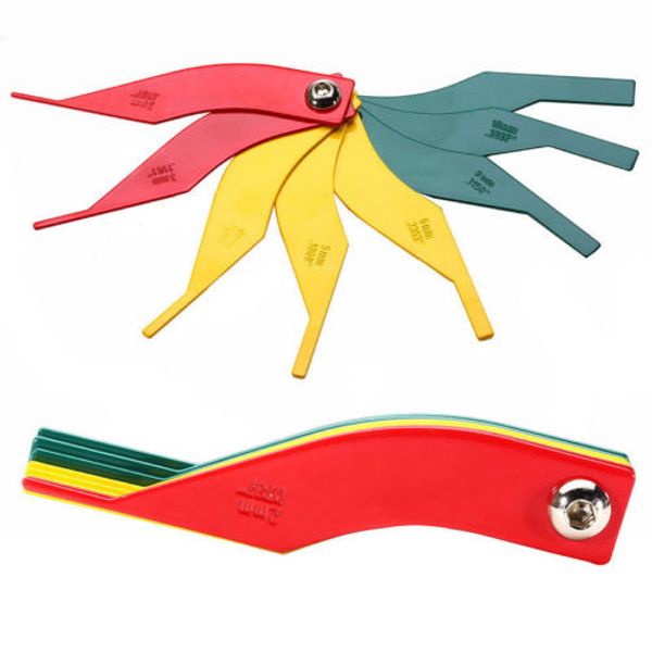 

8in1 automotive brake pad feeler lining thickness gauge measure ruler mini tool