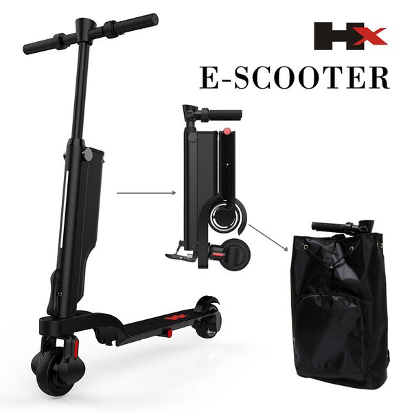 

hx x6 electric scooter folding two wheel electric scooter mini backpack portable e-scooter ebike bike
