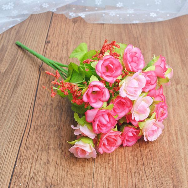 

21 diamonds rose 7 fork spring small rose artificial plastic flower